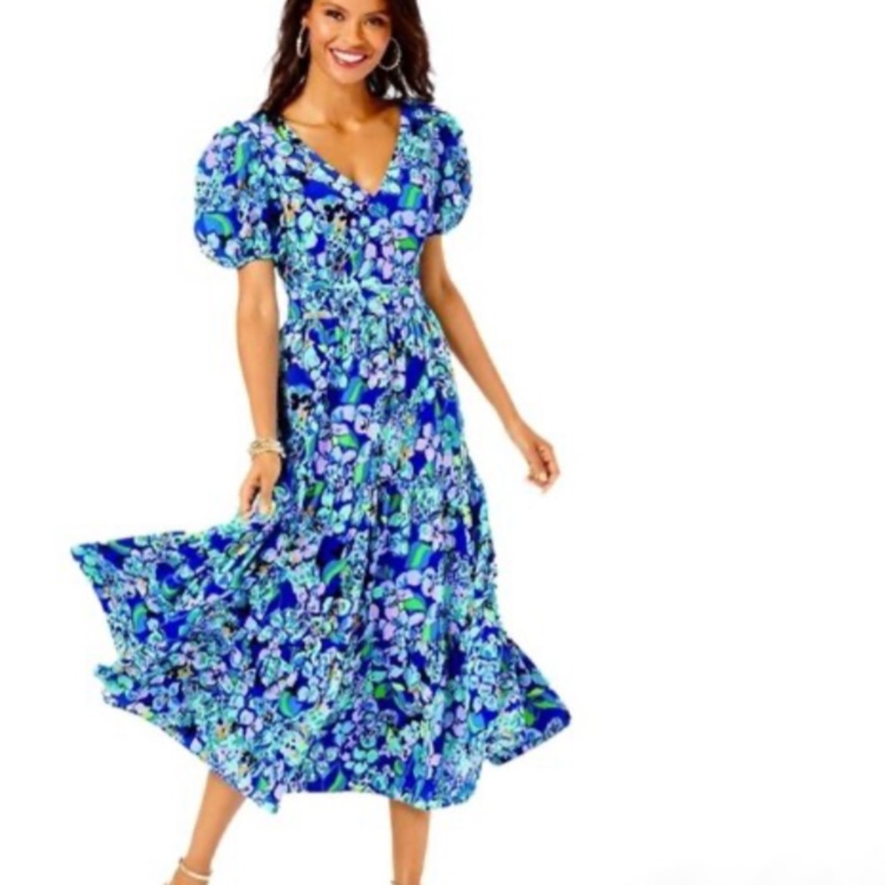Lily Pulitzer short sleeve floral dress size 14